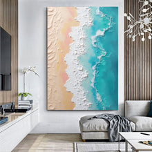 Load image into Gallery viewer, 3D Minimalist Pink and Blue Ocean Wall Art