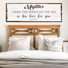 Load image into Gallery viewer, Mightier Than the Waves of the Sea Psalm 93:4 Faith Sign