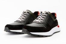 Load image into Gallery viewer, The Rakka Black &amp; Red Leather Men Sneaker Final Sale!