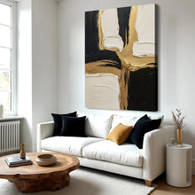 Load image into Gallery viewer, Black White and Gold Wall Art