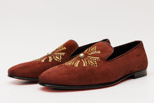 Load image into Gallery viewer, The Lazio Shoe Burgundy Suede Slip-on  Loafer Men Shoe