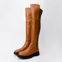 Load image into Gallery viewer, The  Harmony Belle Tan Leather Knee High Women Boot