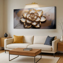 Load image into Gallery viewer, Golden Lotus Minimalist Abstract Wall Art
