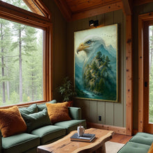 Load image into Gallery viewer, Eagle Over The Canyon Double Exposure Wall Art