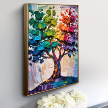 Load image into Gallery viewer, Rainbow Tree Abstract Wall Art