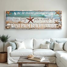 Load image into Gallery viewer, Personalized Beach House Coastal Sign III