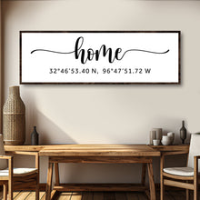 Load image into Gallery viewer, Family Home Coordinates Sign