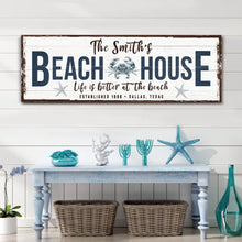 Load image into Gallery viewer, Personalized Beach House Sign