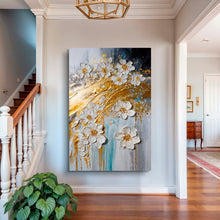 Load image into Gallery viewer, Abstract Gold Floral Wall Art