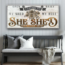 Load image into Gallery viewer, Personalized She Shed Sign X