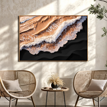 Load image into Gallery viewer, Amber Ocean Waves Wall Art