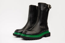 Load image into Gallery viewer, The Yako Black Leather Mid Calf Women Boot Final Sale!