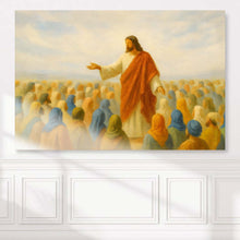 Load image into Gallery viewer, Jesus Speaking To Crowd Faith Wall Art II