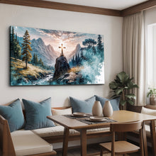 Load image into Gallery viewer, Cross On A Hill Faith Wall Art