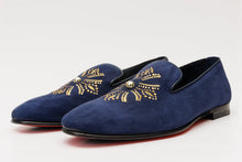 Load image into Gallery viewer, The Lazio Shoe Navy Blue Suede Slip-on Loafer Men Shoe