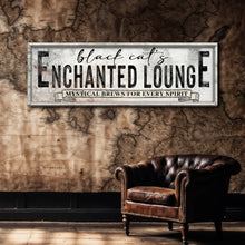 Load image into Gallery viewer, Black Cat's Enchanted Lounge Halloween Sign III