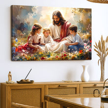 Load image into Gallery viewer, Jesus With Children Faith Wall Art II