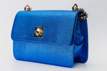 Load image into Gallery viewer, The Maple Sax Blue Leather Handbag