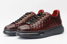 Load image into Gallery viewer, The Adler Burgundy Snk Leather Men Sneaker Limited Edition