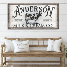 Load image into Gallery viewer, Personalized Milk &amp; Cream Co Sign