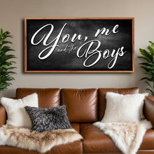 Load image into Gallery viewer, You Me and the Boys Farmhouse Family Sign II