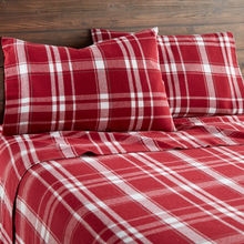 Load image into Gallery viewer, Plaid Organic Flannel Sheet Set