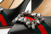 Load image into Gallery viewer, The Afega Black Leather Block Heel Pump Women Shoe
