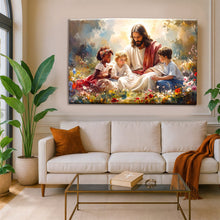 Load image into Gallery viewer, Jesus With Children Faith Wall Art VIII