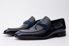 Load image into Gallery viewer, The Dodoma Navy Patent Leather Loafer Men Shoe