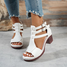 Load image into Gallery viewer, Women's Peep-Toe Wedge High-Heeled Sandals — Casual Stylish PU Wedge Heels
