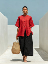 Load image into Gallery viewer, Linen Blend Cardigan Top &amp; Cropped Wide-Leg Pants Set – 5 Colors S–3XL