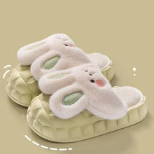 Load image into Gallery viewer, Unisex Cute Rabbit Fuzzy Slippers | Detachable Washable Plush House Shoes