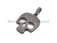 Load image into Gallery viewer, CZ Skull Pendant, Sku#F775