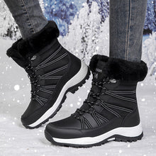 Load image into Gallery viewer, Women's Warm Mid-Calf Fleece-Lined Snow Boots | Lace-Up Winter Shoes