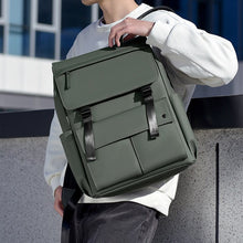 Load image into Gallery viewer, Men's Waterproof Nylon Backpack - Large Capacity Travel Backpack with Curved Shoulder Straps