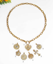 Load image into Gallery viewer, Paperclip Chain Necklace with many charm choice, sku#CL21