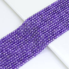Load image into Gallery viewer, Dark Purple CZ Round Faceted Beads, Sku#U1869