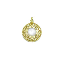 Load image into Gallery viewer, White Opal Filigree Flower Charm Pendant, Sku#LX796