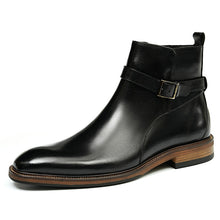 Load image into Gallery viewer, Men's Genuine Leather Ankle Boots - Business Formal Square Toe