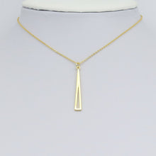 Load image into Gallery viewer, Gold Triangle Shape Charm Pendant, Sku#LK1045