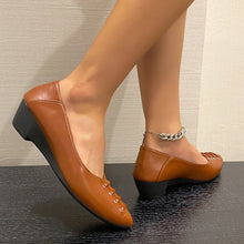Load image into Gallery viewer, Women's Slip-On Loafers | Soft PU Leather Non-Slip Wedge Flats