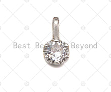 Load image into Gallery viewer, Big Clear CZ Micro Pave Diamond Shape Pendant/Charm,Diamond Cubic Zirconia Charm, Cute Necklace Bracelet Charm Pendant,5x10mm,Sku#L445