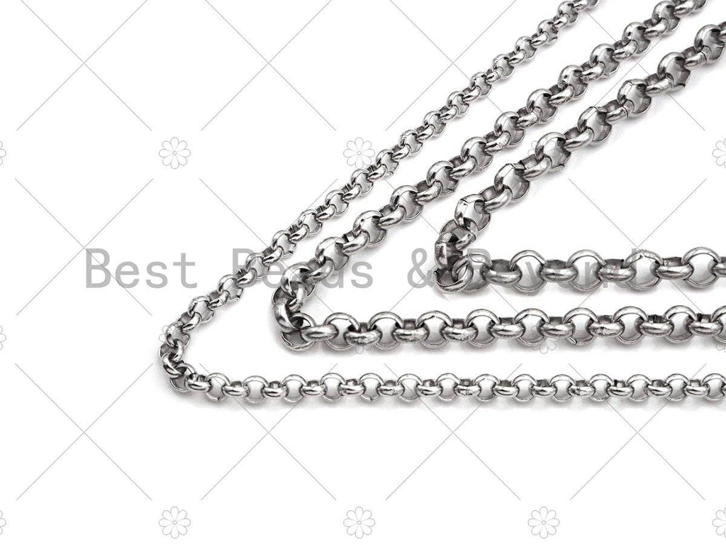 High Quality 4mm/5mm/6mm Stainless Steel Rolo Chain by Yard,