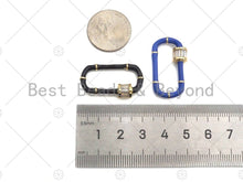 Load image into Gallery viewer, New Gold Filled Colorful Enamel Buckle Clasp, Enamel Oval Shape Screw Clasp, 18K Gold Filled Clasp Lock, Screw Clasp,17x30mm,Sku#H326