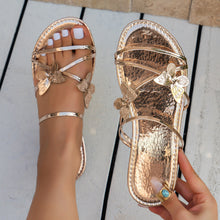 Load image into Gallery viewer, Women's Butterfly Cross-Strap Flat Sandals | PU Casual Summer Slides