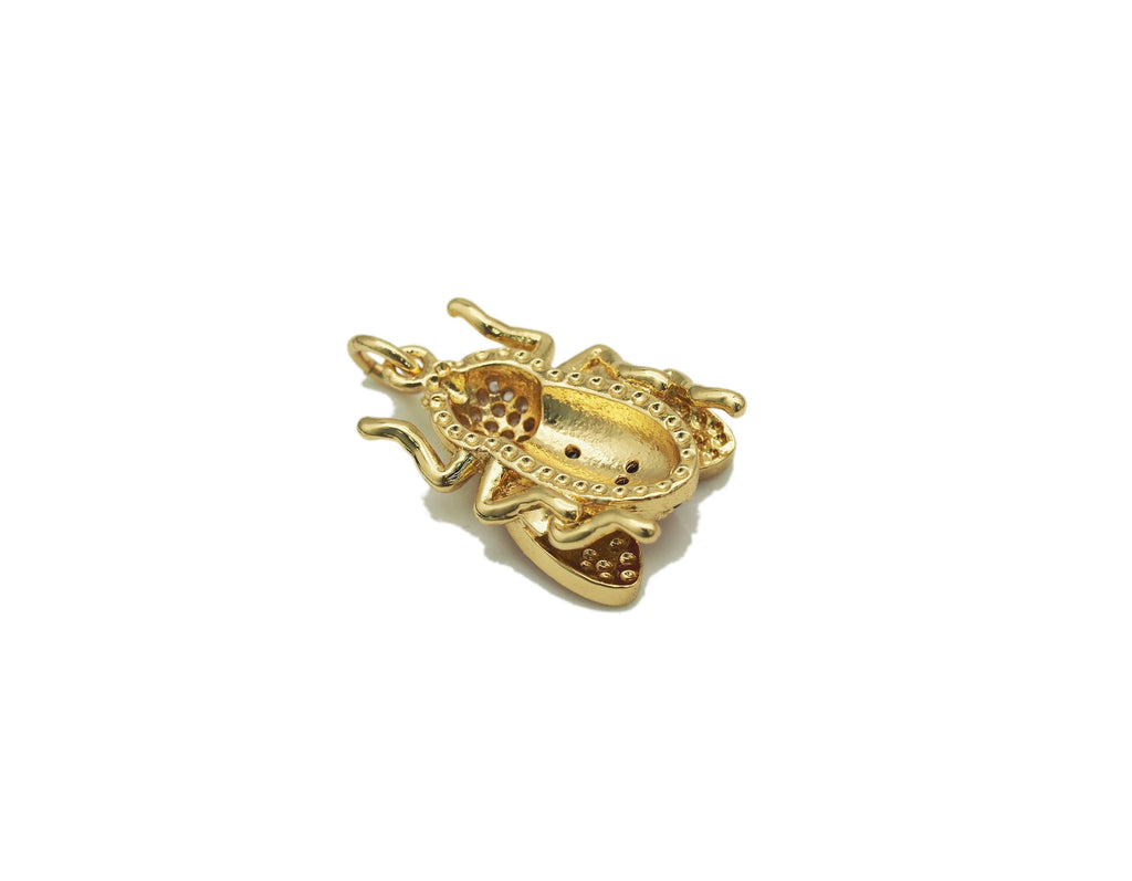 CZ Pave Enamel Bee Charm, insert charm, Sku#L645C