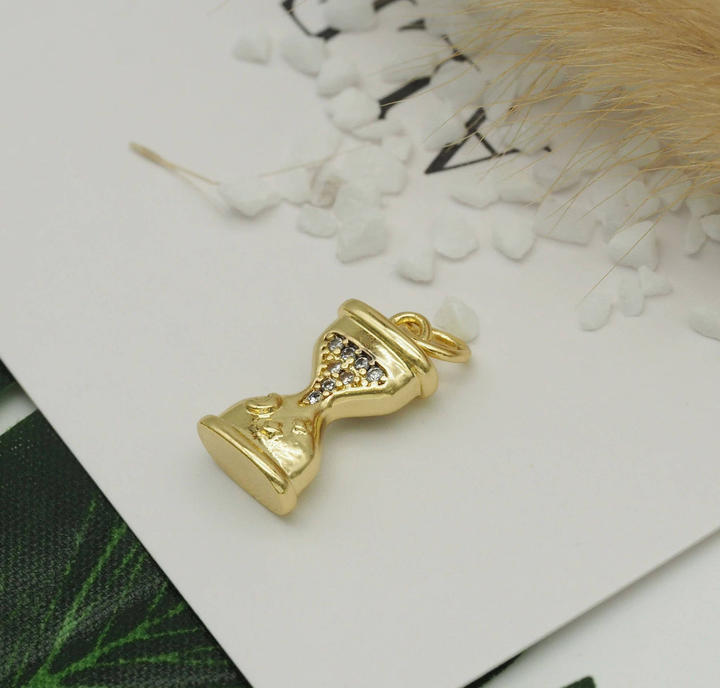 CZ Funnel Charm, Sku#FH195