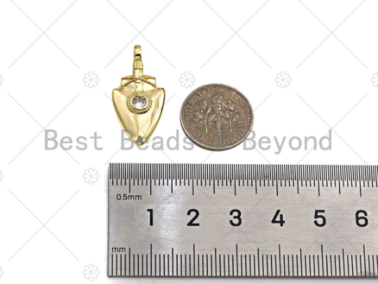 CZ Micro Pave Arrowhead Shape Pendant/Charm,sku#LK238