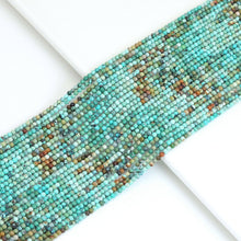 Load image into Gallery viewer, 2mm Genuine Turquoise Round Faceted Beads, Sku#U1842