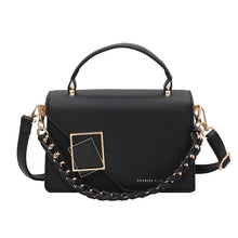 Load image into Gallery viewer, Women's Chain Shoulder Crossbody Bag - Small Square PU Leather Handbag